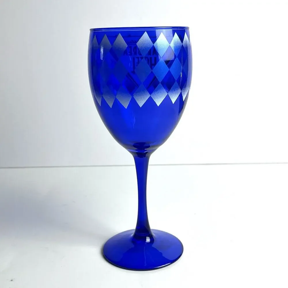 Elvis Presley Heartbreak Hotel Logo Cobalt Blue Wine Glass Holographic Sticker